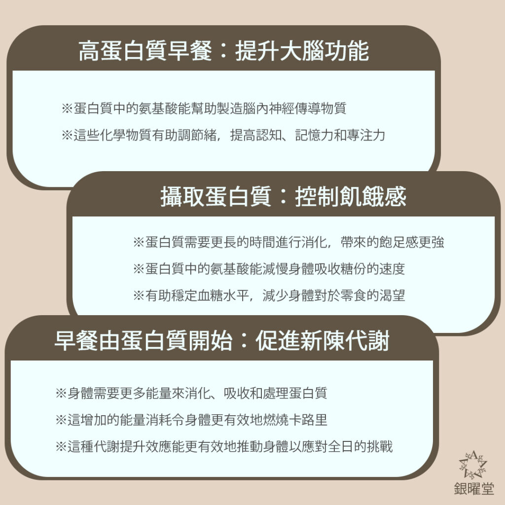 高蛋白質藥膳早餐的三大好處：提升大腦功能、控制飢餓感、促進新陳代謝