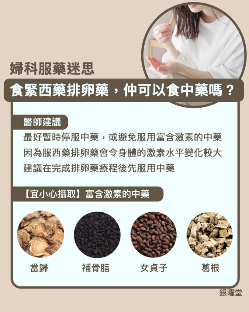 食緊西藥排卵藥，仲可以食中藥嗎？